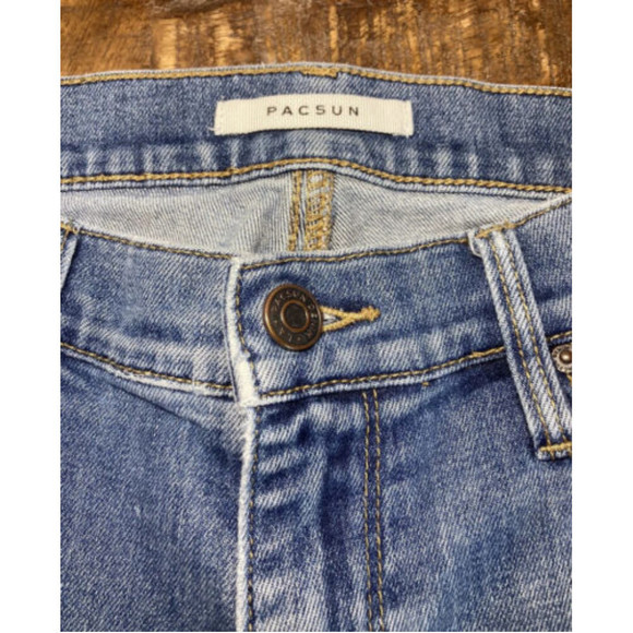 PacSun Denim Jean Bell Bottoms Juniors  90s flare retro style Size 25 - Picture 7 of 9